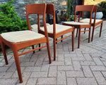 6 REFINISHED will be REUPHOLSTERED Danish Mid Century Modern Teak Chairs by H. Kjærnulf 10
