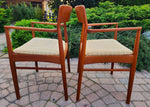 6 REFINISHED will be REUPHOLSTERED Danish Mid Century Modern Teak Chairs by H. Kjærnulf 2
