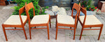6 REFINISHED will be REUPHOLSTERED Danish Mid Century Modern Teak Chairs by H. Kjærnulf 3