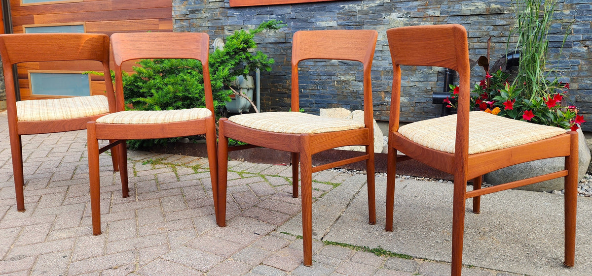 6 REFINISHED will be REUPHOLSTERED Danish Mid Century Modern Teak Chairs by H. Kjærnulf