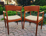 6 REFINISHED will be REUPHOLSTERED Danish Mid Century Modern Teak Chairs by H. Kjærnulf 5