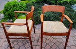 6 REFINISHED will be REUPHOLSTERED Danish Mid Century Modern Teak Chairs by H. Kjærnulf 6