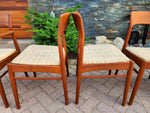 6 REFINISHED will be REUPHOLSTERED Danish Mid Century Modern Teak Chairs by H. Kjærnulf 8