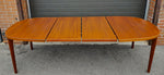 REFINISHED Danish Mid Century Modern Teak Table Oval w 2 Leaves by H. Kjaernulf 60
