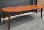 REFINISHED Danish Mid Century Modern Teak Table Oval w 2 Leaves by H. Kjaernulf 60