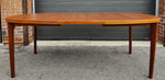 REFINISHED Danish Mid Century Modern Teak Table Oval w 2 Leaves by H. Kjaernulf 60