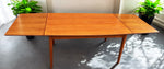 REFINISHED Danish MCM Teak Draw Leaf Surfboard Shape Table by DYRLUND 59
