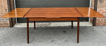 REFINISHED Danish Mid Century Modern Teak Table Draw Leaf,  55