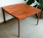 REFINISHED Danish Mid Century Modern Teak Table Draw Leaf 45
