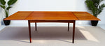 REFINISHED Danish Mid Century Modern Teak Draw Leaf Table 55