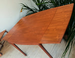 REFINISHED Danish Mid Century Modern Teak Table Draw Leaf 45