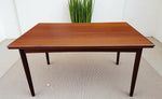 REFINISHED Danish Mid Century Modern Teak Draw Leaf Table 55