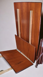 REFINISHED Danish Mid Century Modern Teak Table Draw Leaf 51