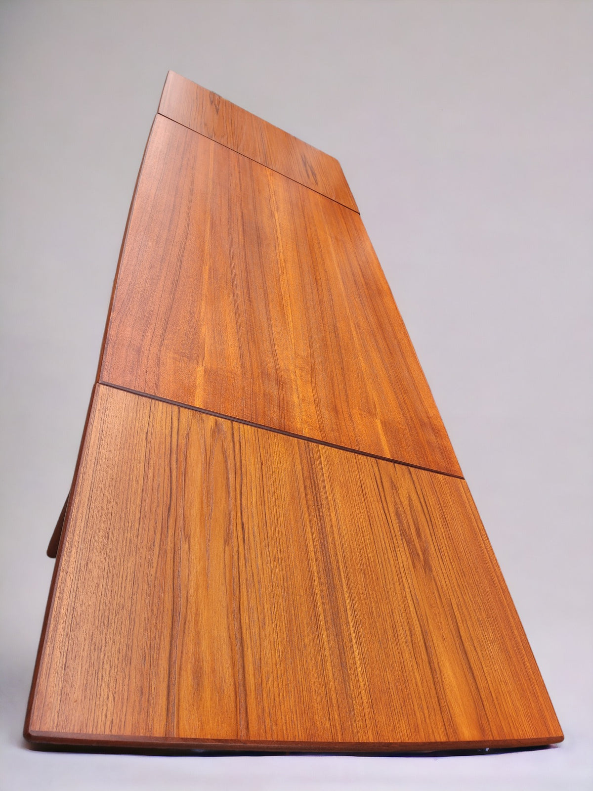 REFINISHED Danish Mid Century Modern Teak Table Draw Leaf 51