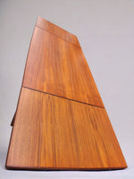 REFINISHED Danish Mid Century Modern Teak Table Draw Leaf 51