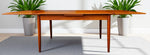 REFINISHED Danish Mid Century Modern Teak Draw Leaf Table 55