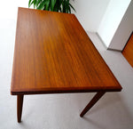 REFINISHED Danish Mid Century Modern Teak Draw Leaf Table 55