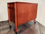 RESTORED Danish MCM Teak Extending Bar Trolley by Niels Erik Glasdam Jensen 11