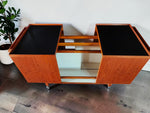 RESTORED Danish MCM Teak Extending Bar Trolley by Niels Erik Glasdam Jensen 3