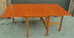REFINISHED Danish Mid Century Modern Teak Gate-Leg/ Drop Leaf Table 27.5