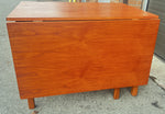 REFINISHED Danish Mid Century Modern Teak Gate-Leg/ Drop Leaf Table 27.5