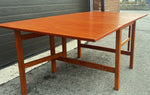 REFINISHED Danish Mid Century Modern Teak Gate-Leg/ Drop Leaf Table 27.5
