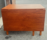 REFINISHED Danish Mid Century Modern Teak Gate-Leg/ Drop Leaf Table 27.5