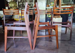 Choose Fabric***6 REFINISHED Danish Mid Century Modern Teak Chairs Ladder Back 5