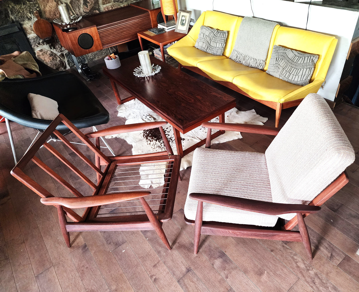 REFINISHED Danish Mid Century Modern Teak Lounge Chair will get NEW CUSHIONS