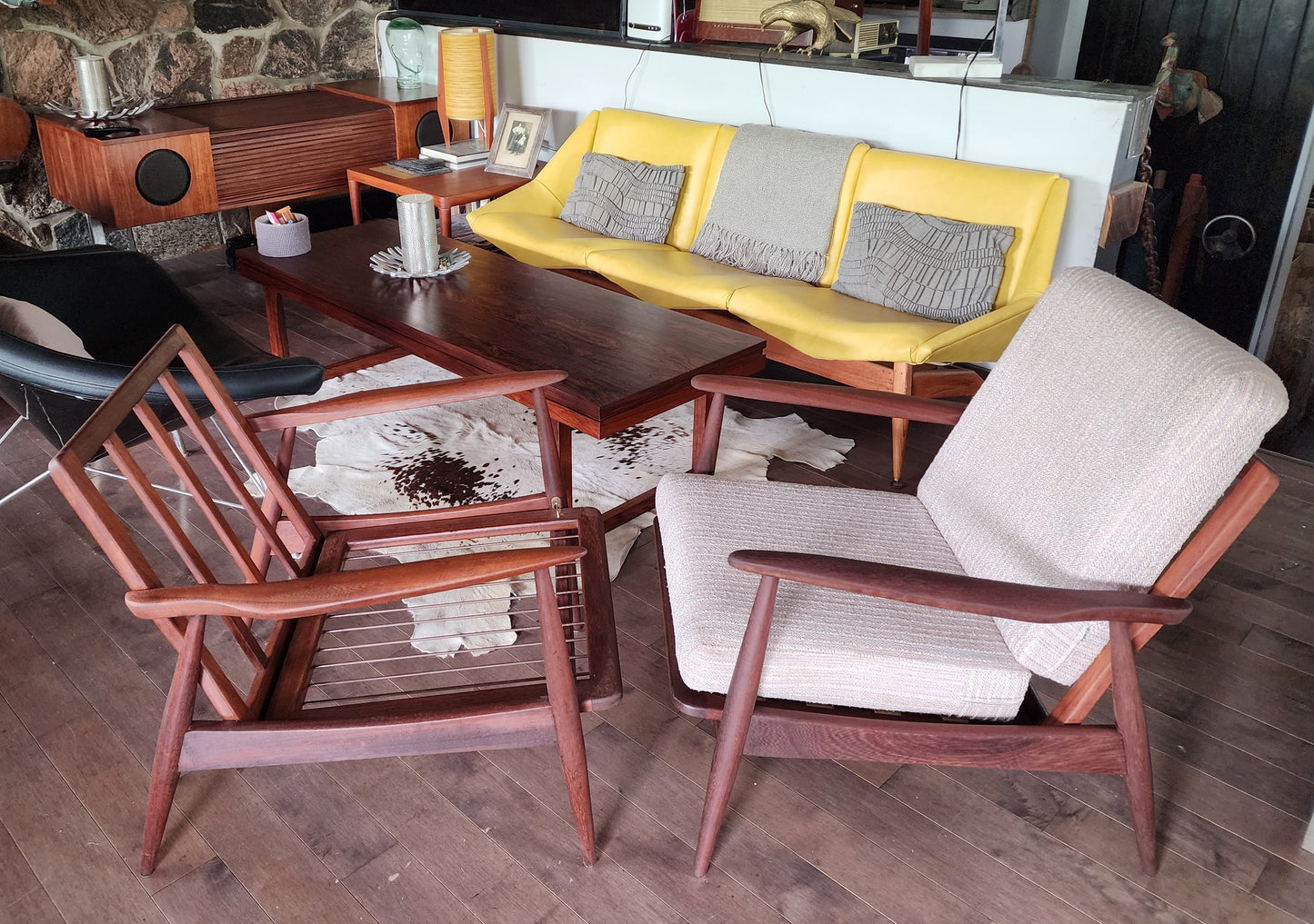 REFINISHED Danish Mid Century Modern Teak Lounge Chair will get NEW CUSHIONS