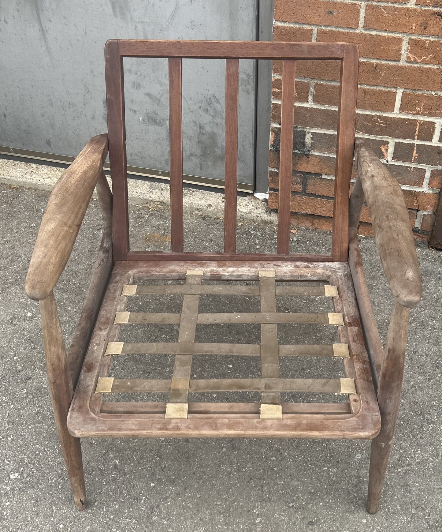 REFINISHED Danish Mid Century Modern Teak Lounge Chair will get NEW CUSHIONS