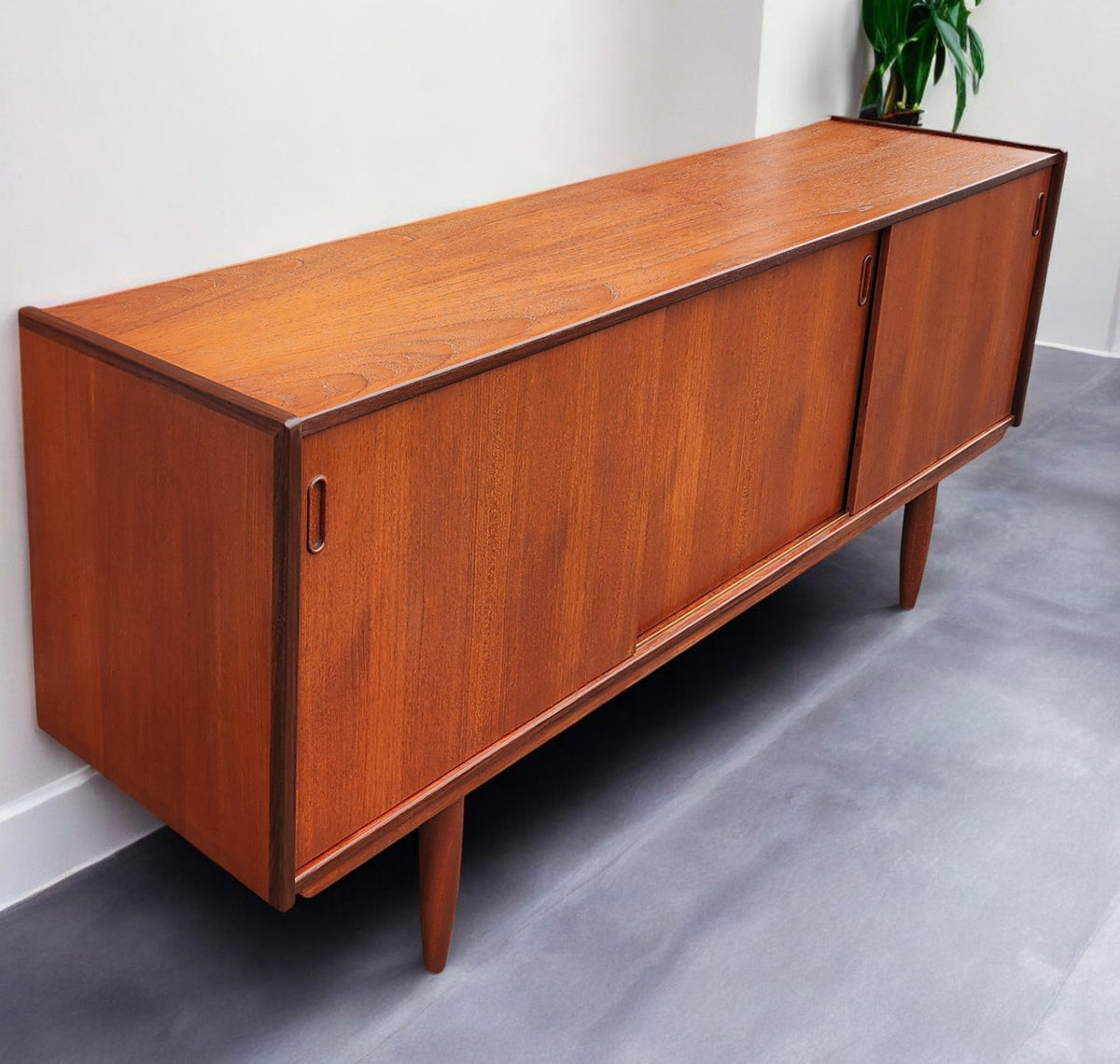 REFINISHED Danish Mid Century Modern Teak Sideboard by Dyrlund 71.25