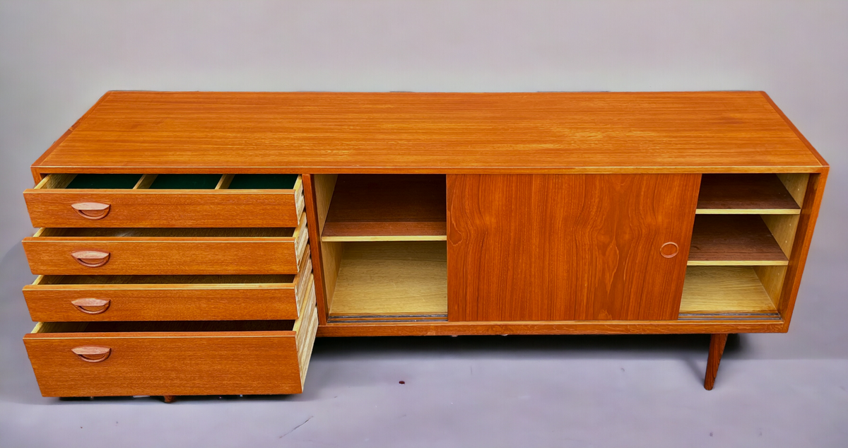 REFINISHED Danish Mid Century Teak Sideboard by Kai Kristiansen 71