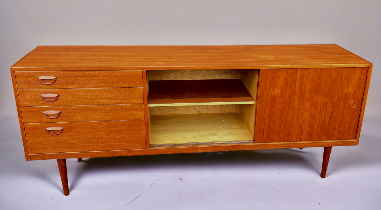 REFINISHED Danish Mid Century Teak Sideboard by Kai Kristiansen 71"