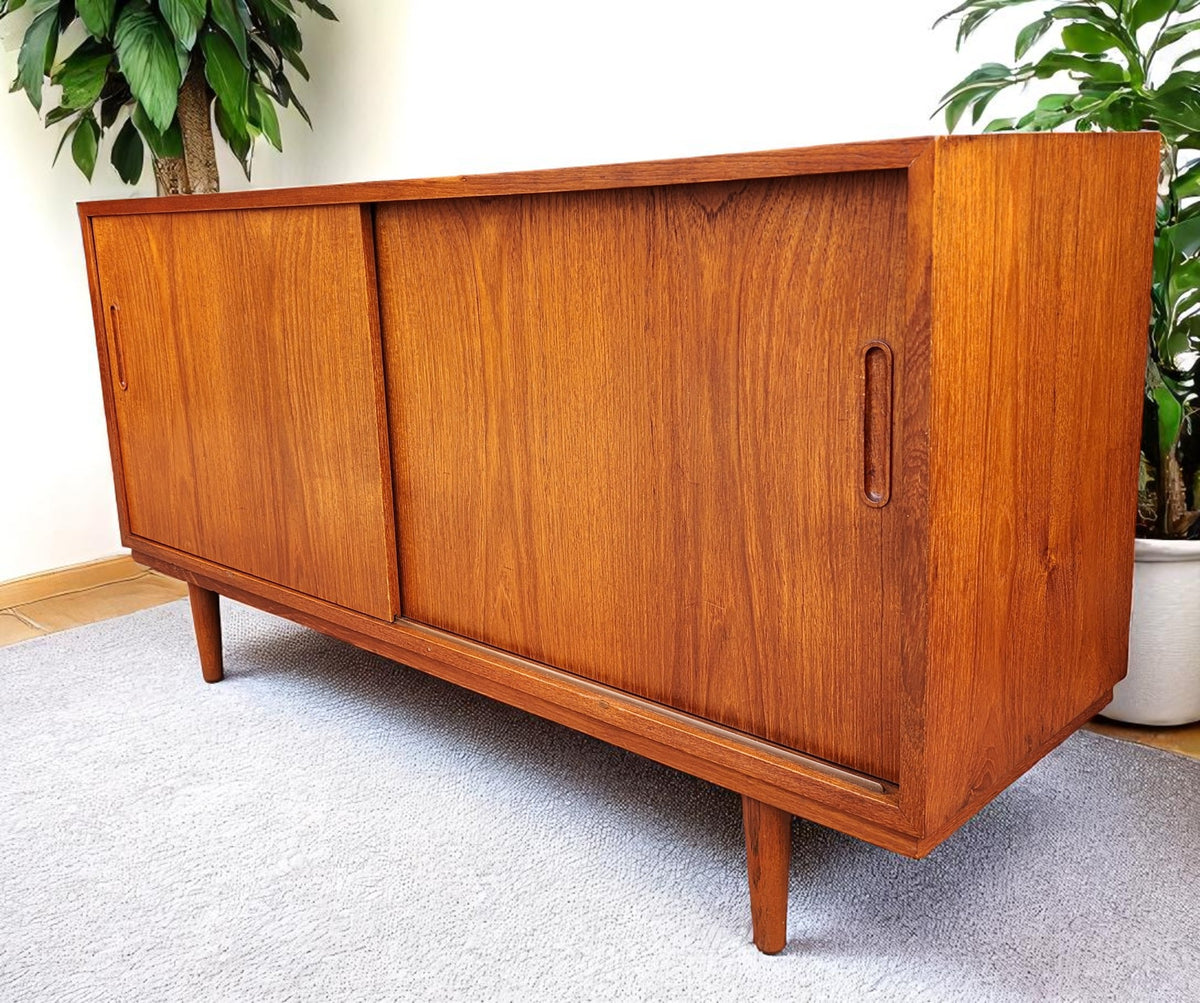 REFINISHED Danish Mid Century Teak Sideboard by P.Hundevad 54