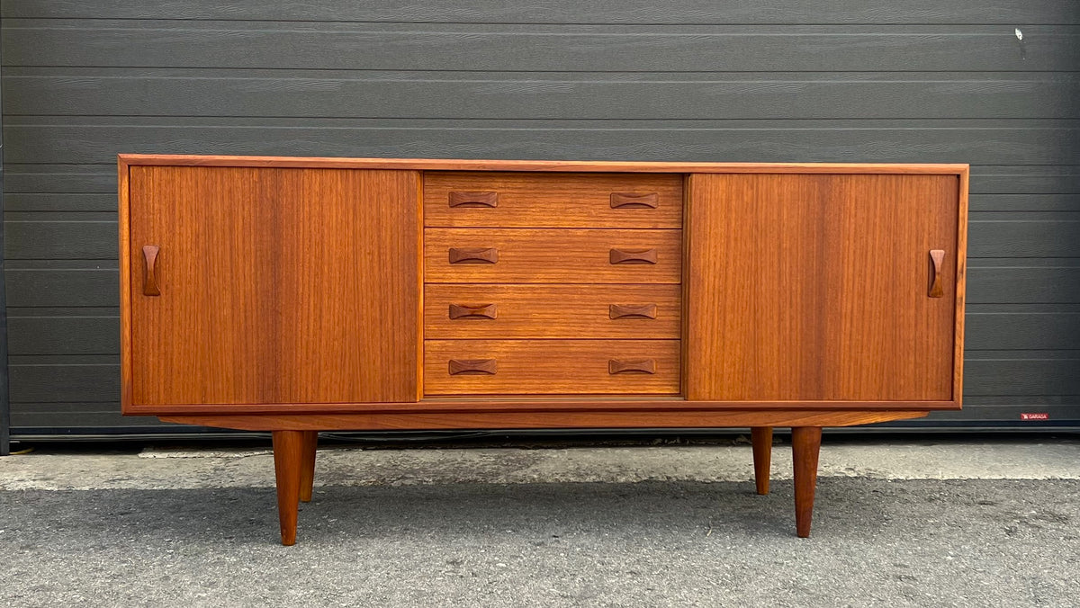 REFINISHED Danish MCM Teak Sideboard by IB Kofod-Larsen for Clausen & Son
