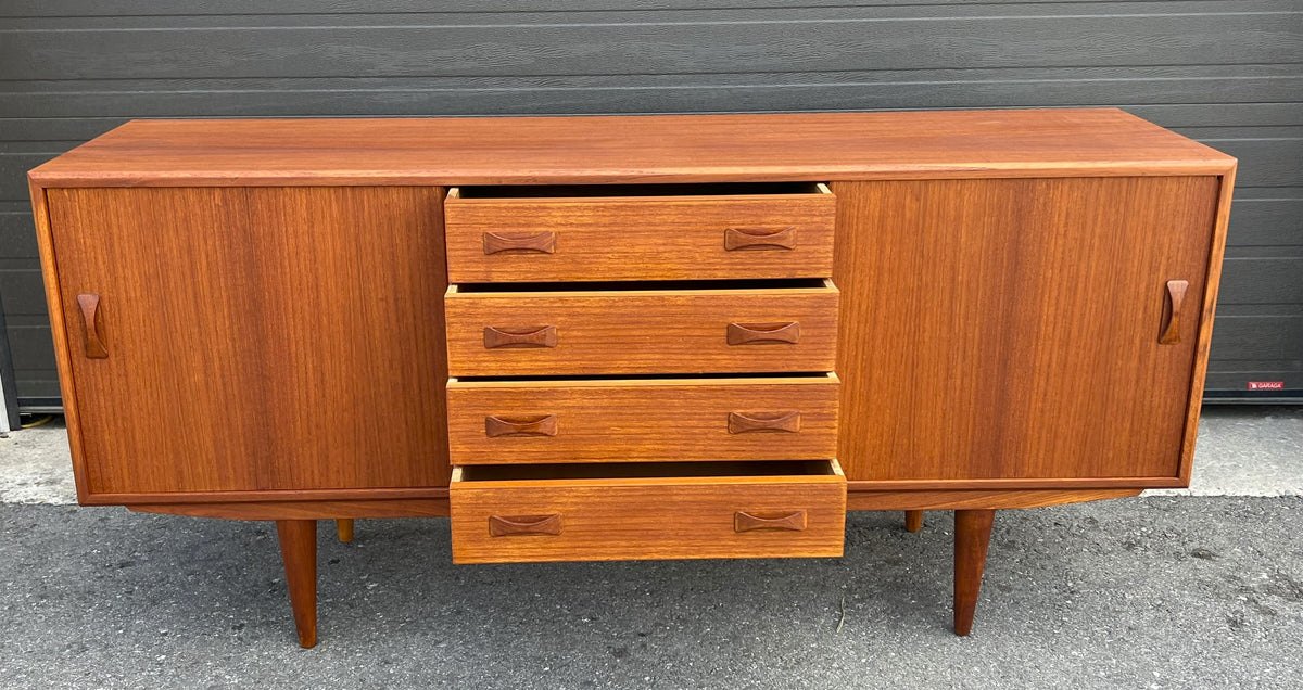 REFINISHED Danish MCM Teak Sideboard by IB Kofod-Larsen for Clausen & Son