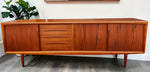 REFINISHED Danish Mid Century Modern Teak Sideboard by Gunni Omann 94.5