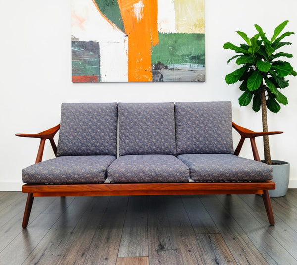 RESTORED Danish MCM Teak Sofa  by Arne Hovmand-Olsen for Mogen Kold