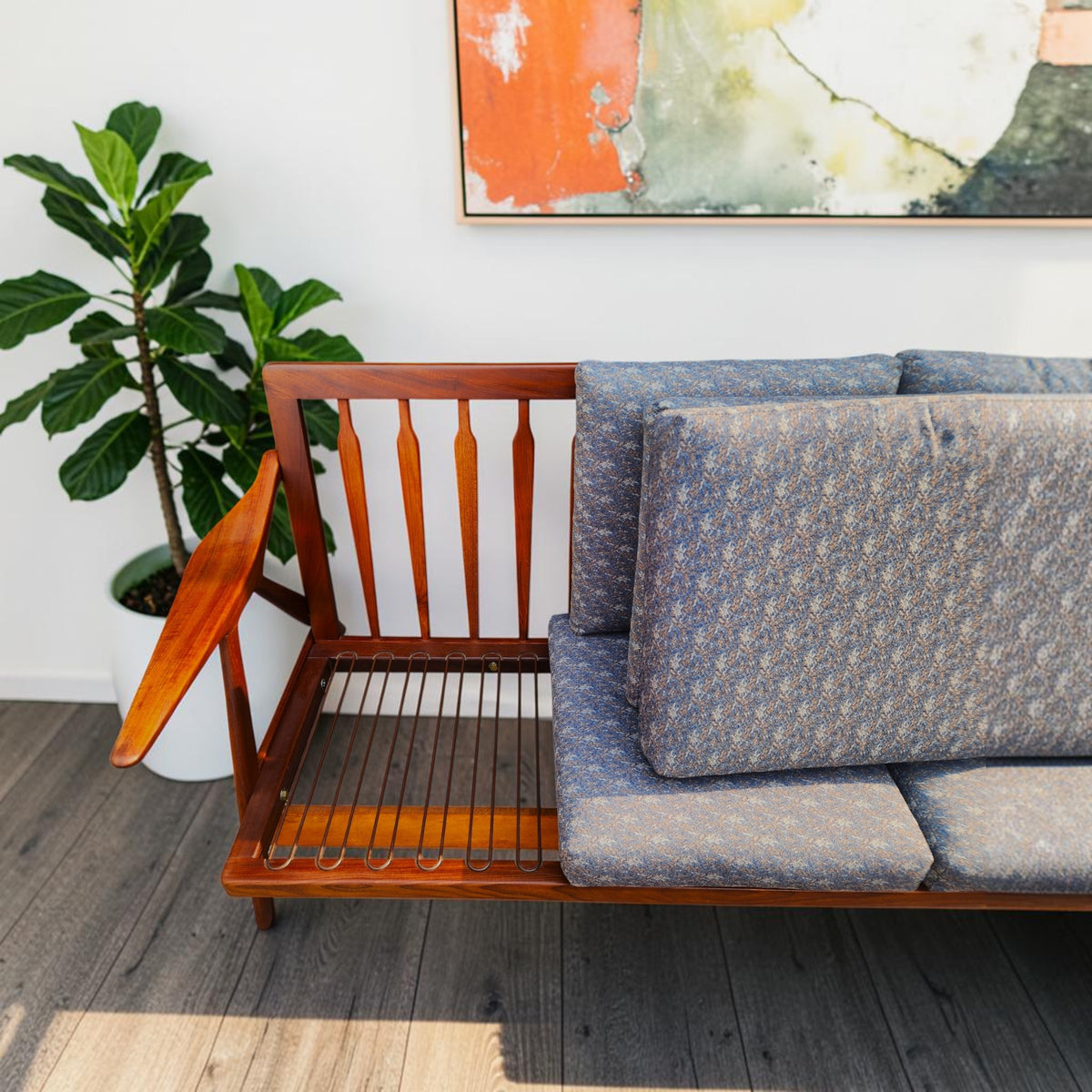 RESTORED Danish MCM Teak Sofa  by Arne Hovmand-Olsen for Mogen Kold
