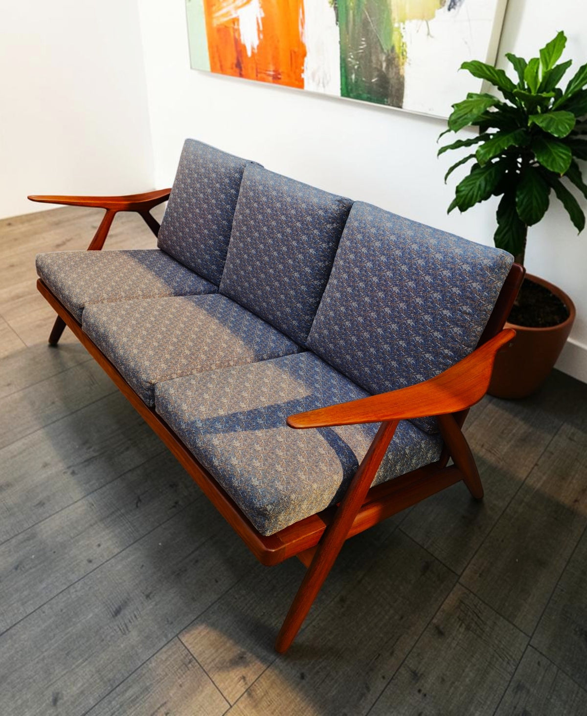 RESTORED Danish MCM Teak Sofa  by Arne Hovmand-Olsen for Mogen Kold