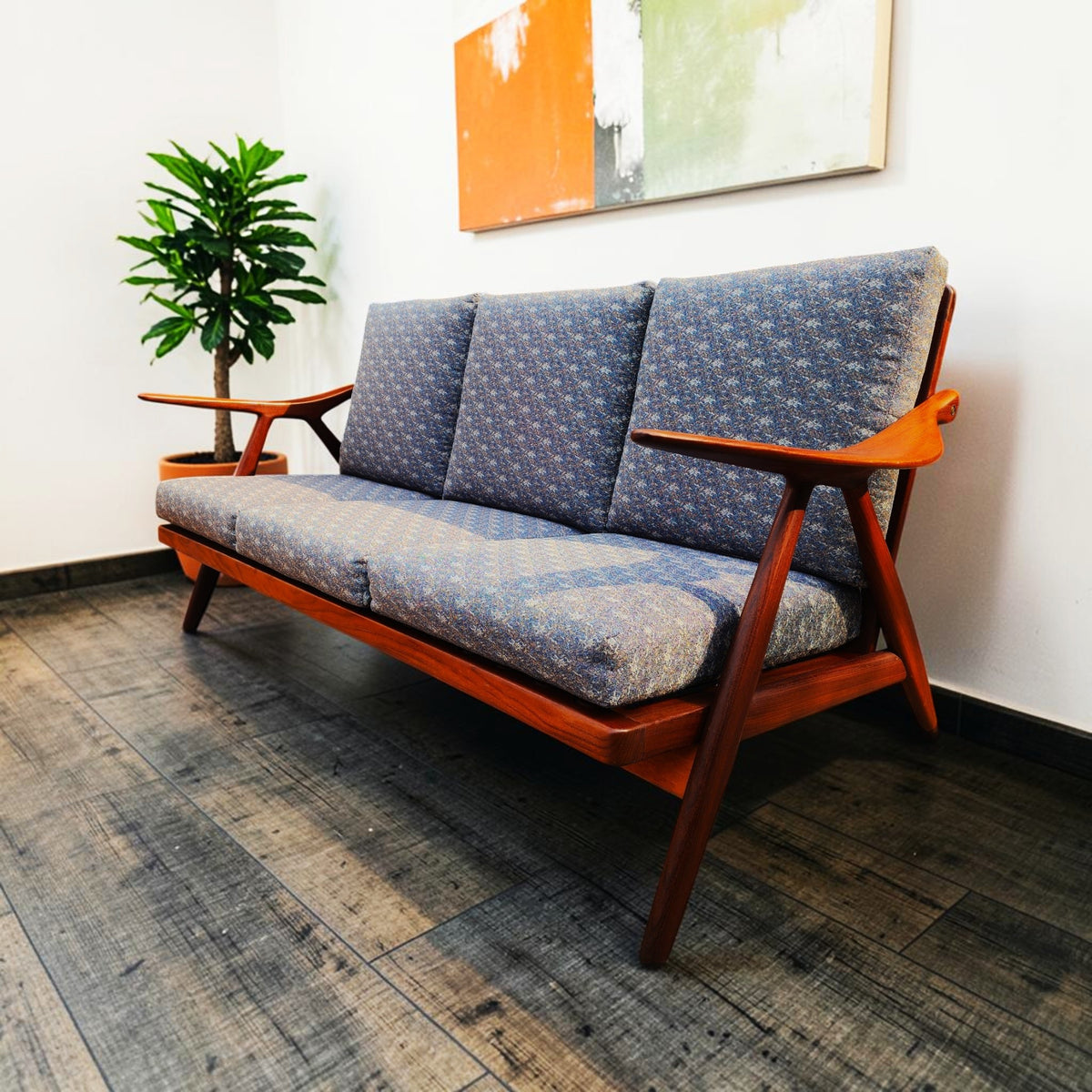 RESTORED Danish MCM Teak Sofa  by Arne Hovmand-Olsen for Mogen Kold