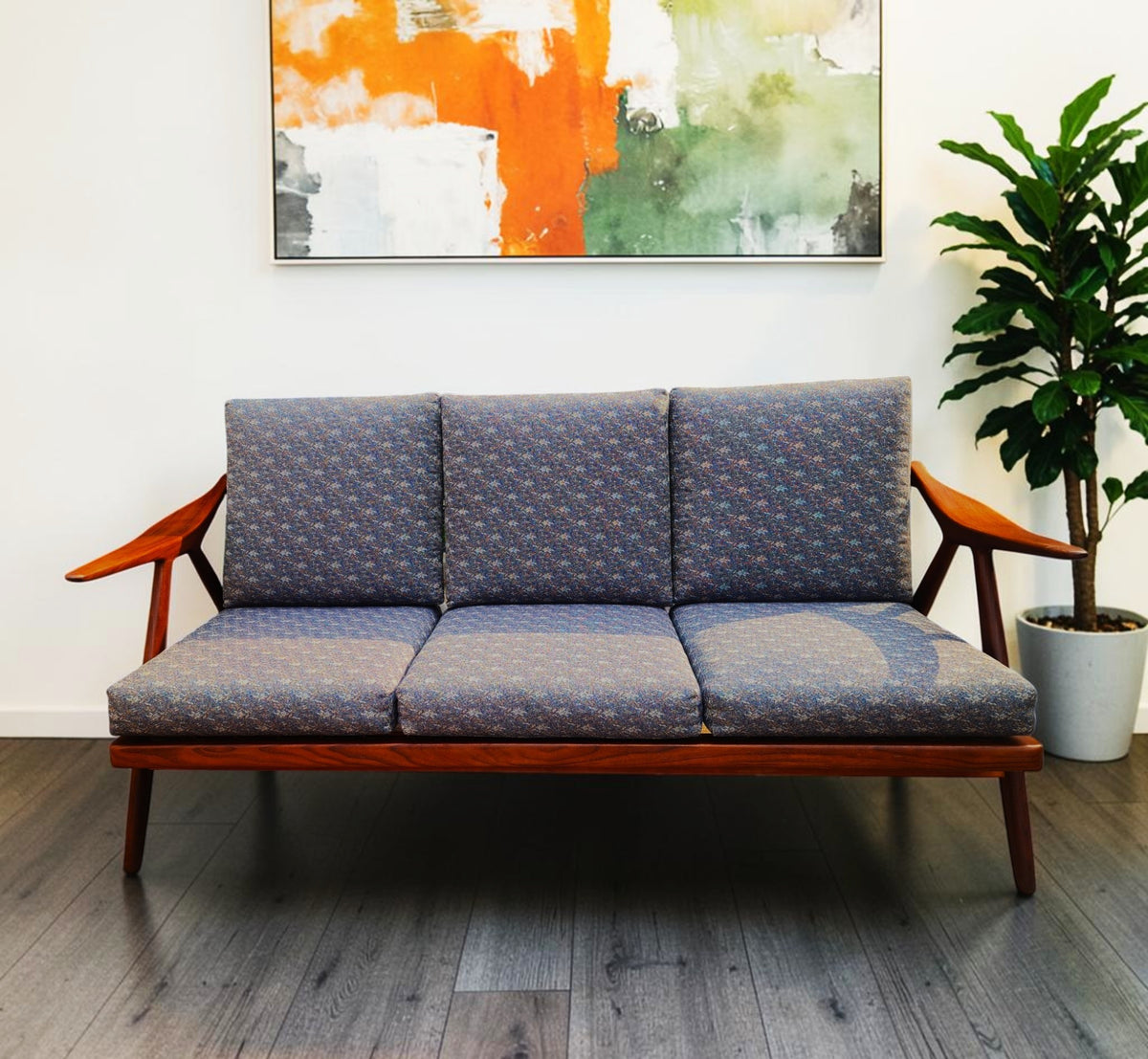 RESTORED Danish MCM Teak Sofa  by Arne Hovmand-Olsen for Mogen Kold