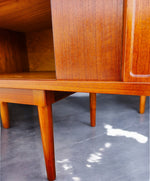 REFINISHED Danish MCM Teak Tambour Credenza by J.Quistgaard for Lovig w Finished Back 79