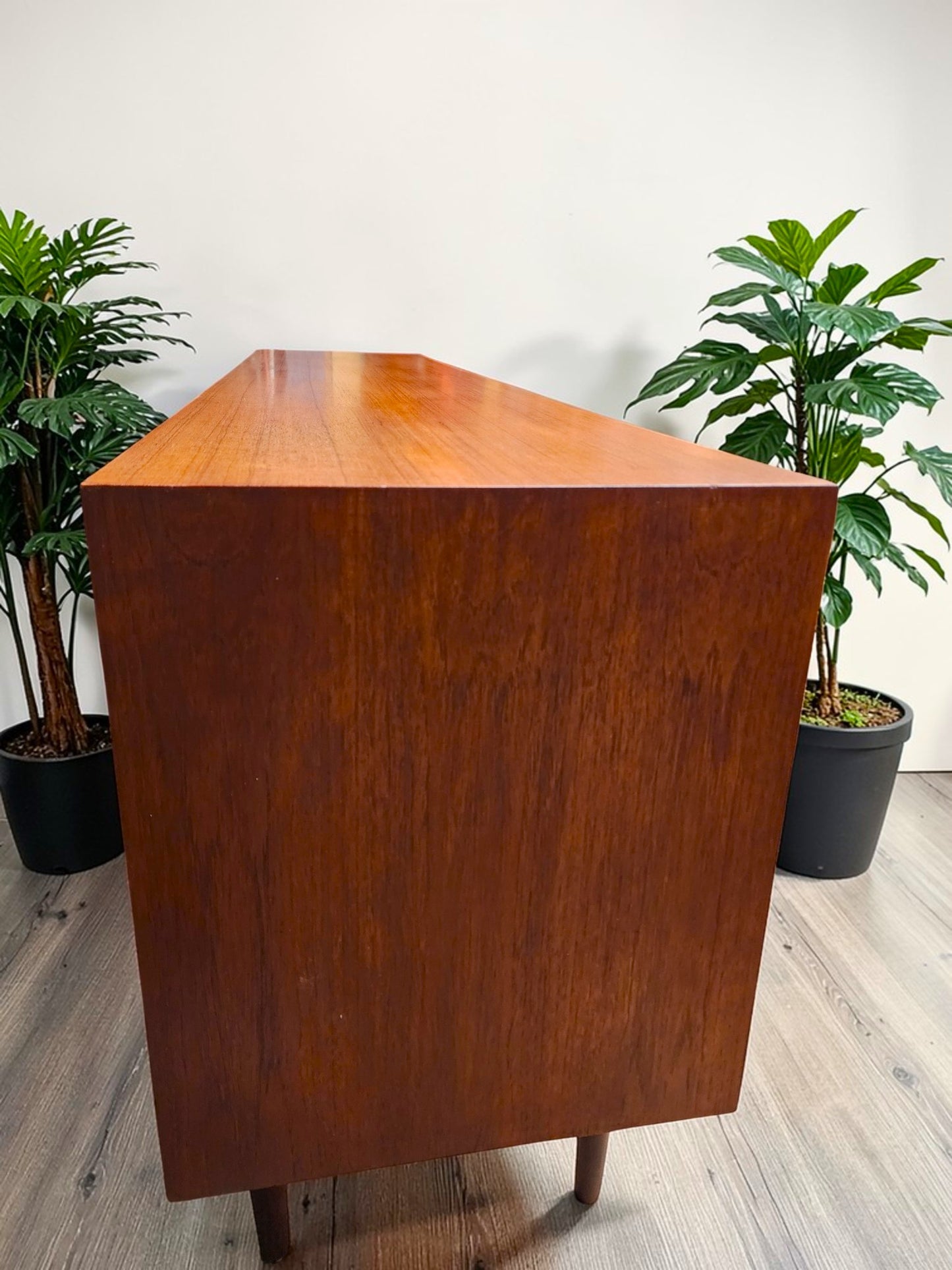 REFINISHED Danish Mid Century Teak Credenza Buffet by Steens 6 ft Narrow