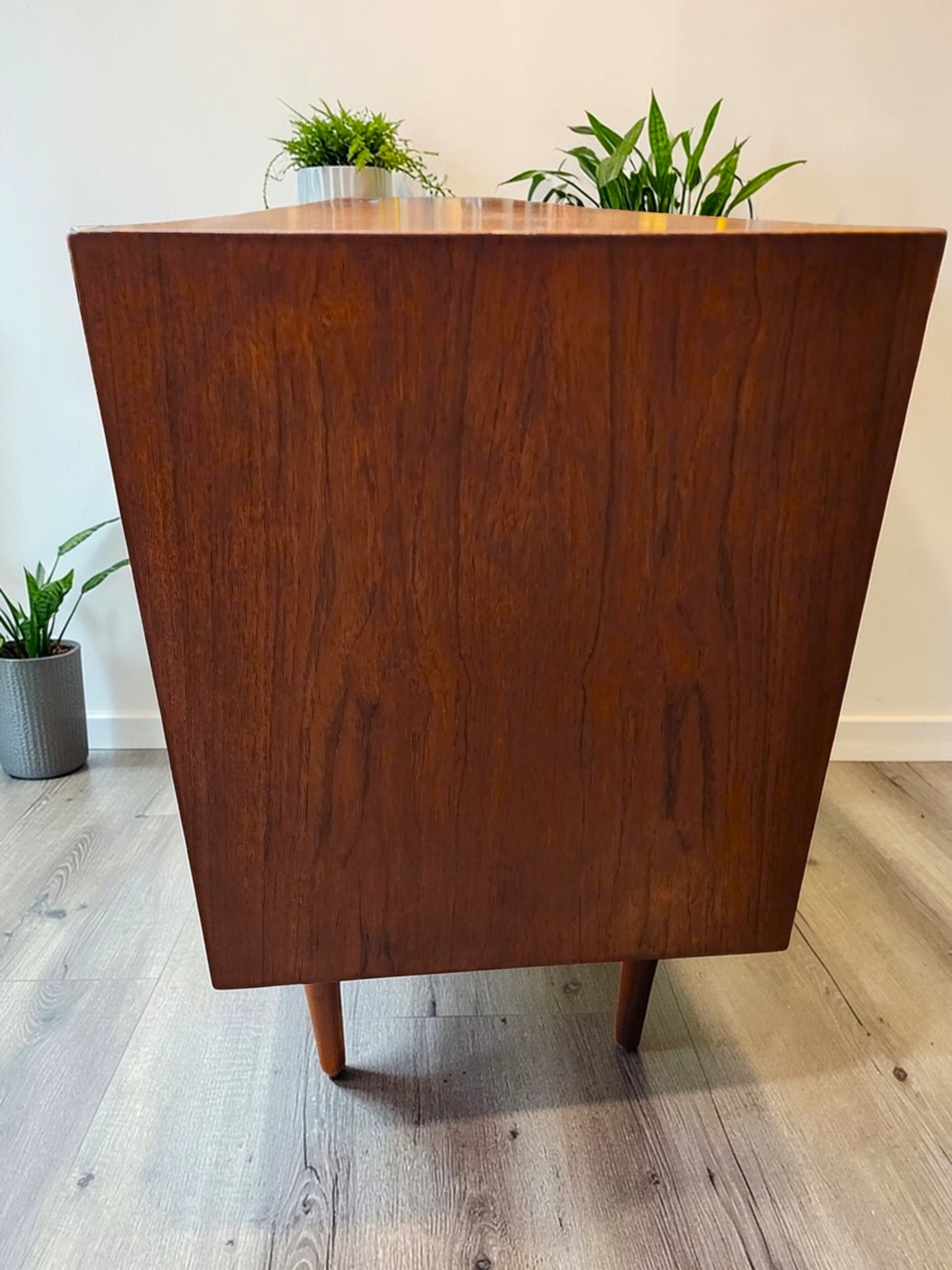 REFINISHED Danish Mid Century Teak Credenza Buffet by Steens 6 ft Narrow