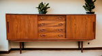 REFINISHED Danish Mid Century Teak Sideboard Credenza Buffet 72