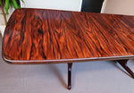 Danish Mid Century Modern Rosewood Table Self storing, 65