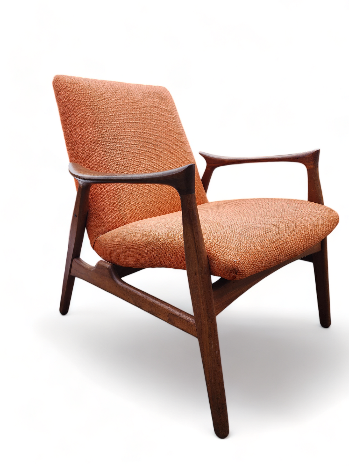 Will be REFINISHED REUPHOLSTERED Danish MCM Teak Sofa & Lounge Chair by Arne Hovmand-Olsen