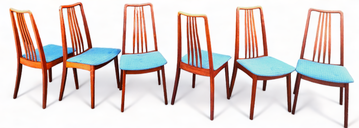 Choose Fabric***6 RESTORED Danish Mid Century Modern Teak Chairs by A.Jensen for Holstebro